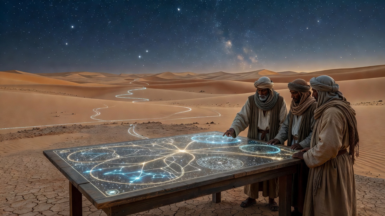 Ancient Star Maps Guiding Nomadic Pathways Across Expansive Arid Zones