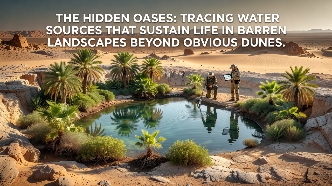 The hidden oases: tracing water sources that sustain life in barren landscapes beyond obvious dunes